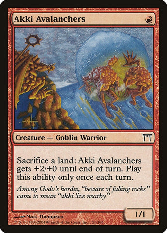 Image for Akki Avalanchers (151) [Champions of Kamigawa]