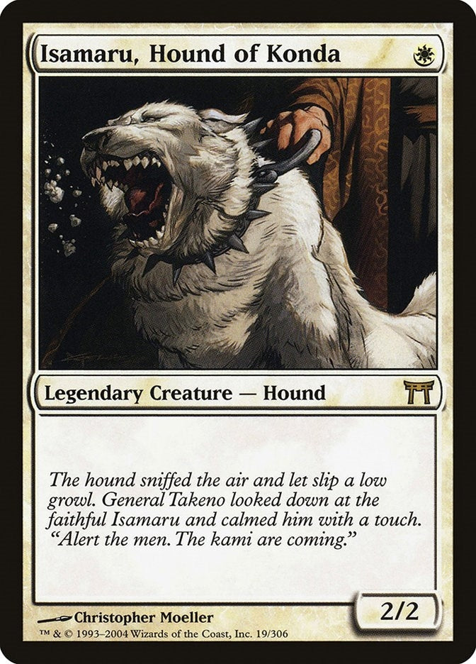 Image for Isamaru, Hound of Konda (19) [Champions of Kamigawa]