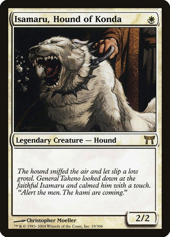 Image for Isamaru, Hound of Konda (19) [Champions of Kamigawa]