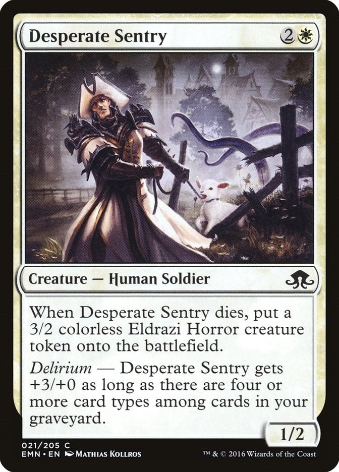 Image for Desperate Sentry (21) [Eldritch Moon]