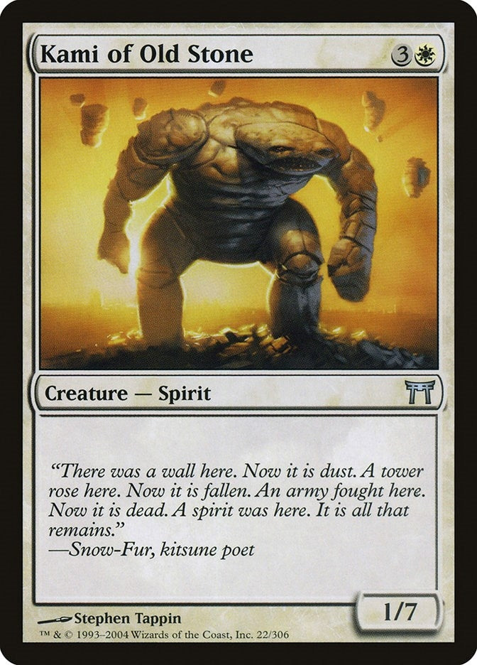 Image for Kami of Old Stone (22) [Champions of Kamigawa]