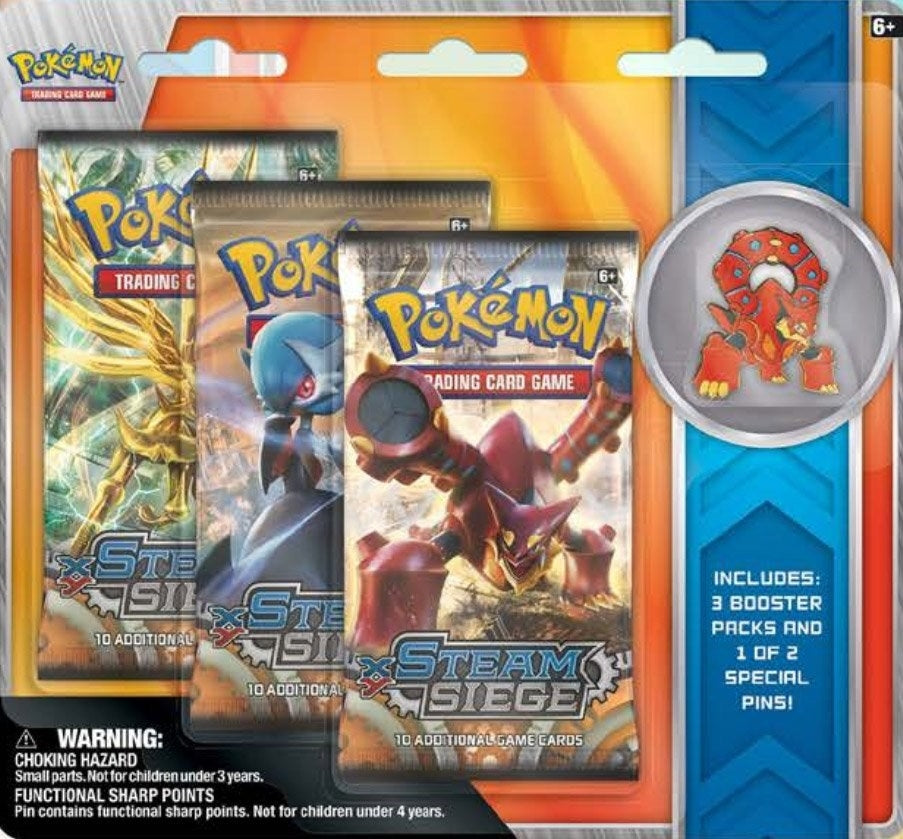 Image for Steam Siege Collectible Pin 3 Pack Blister [Volcanion] [XY - Steam Siege]