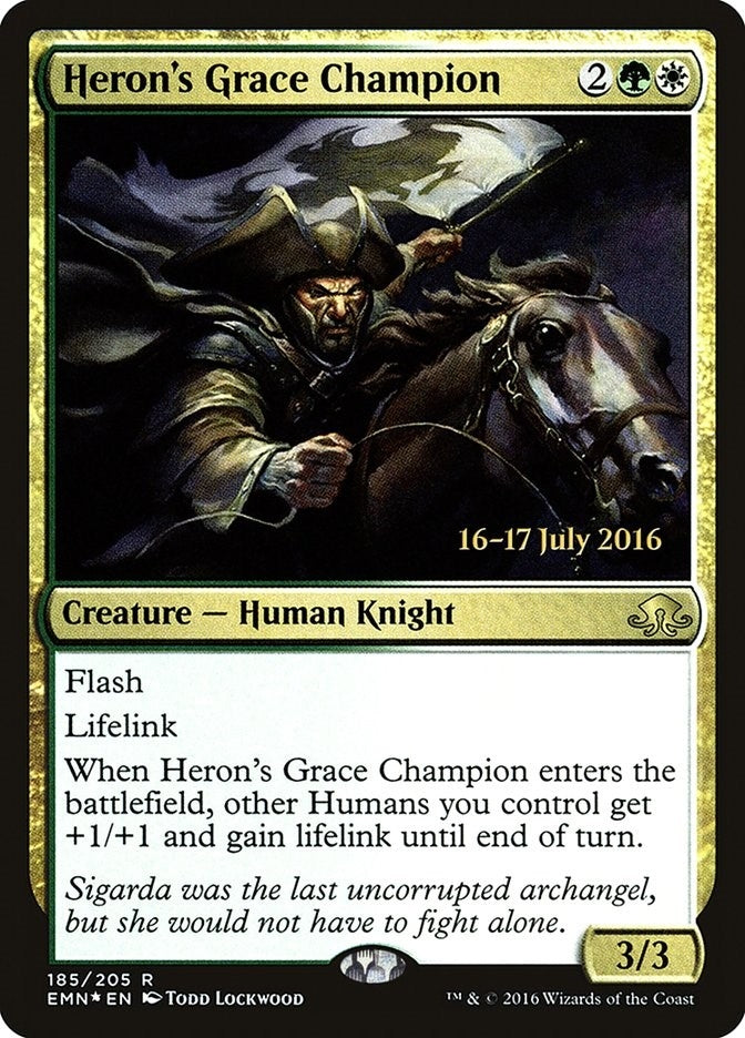 Image for Heron's Grace Champion (185) [Prerelease Cards]