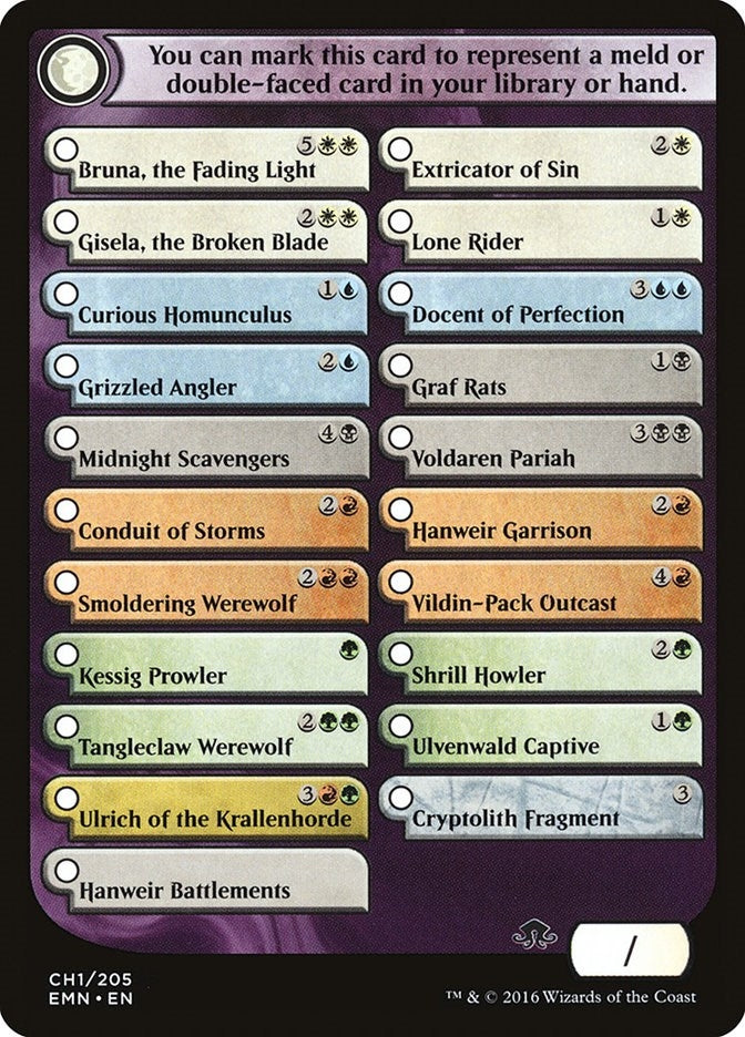 Image for Checklist Card - Eldritch Moon (1) [Eldritch Moon]