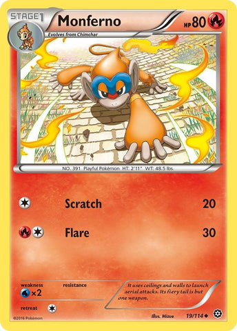Image for Monferno (19/114) [XY - Steam Siege]