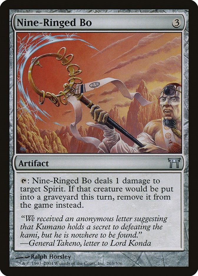 Image for Nine-Ringed Bo (263) [Champions of Kamigawa]