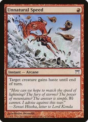 Image for Unnatural Speed (197) [Champions of Kamigawa]