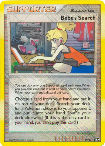 Image for Bebe's Search (089/111) [League & Championship Cards]