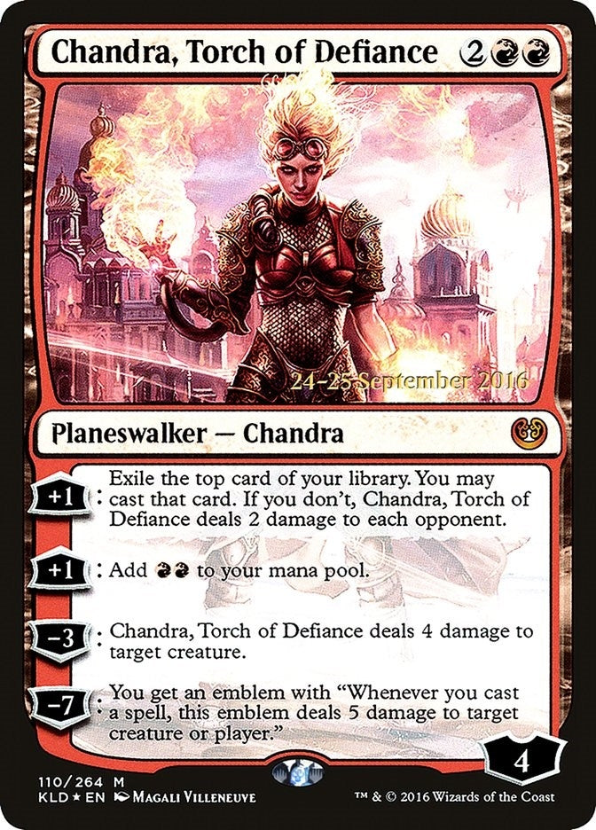 Image for Chandra, Torch of Defiance (110) [Prerelease Cards]