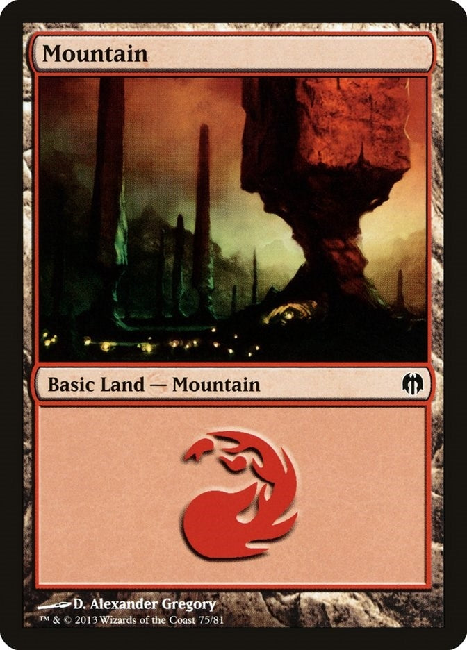 Image for Mountain (75) (75) [Duel Decks: Heroes vs. Monsters]
