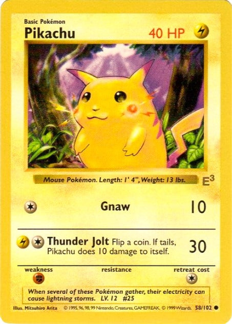 Pikachu - 58/102 (E3 Stamped with Red Cheeks) (058/102) (Miscellaneous Cards & Products)
