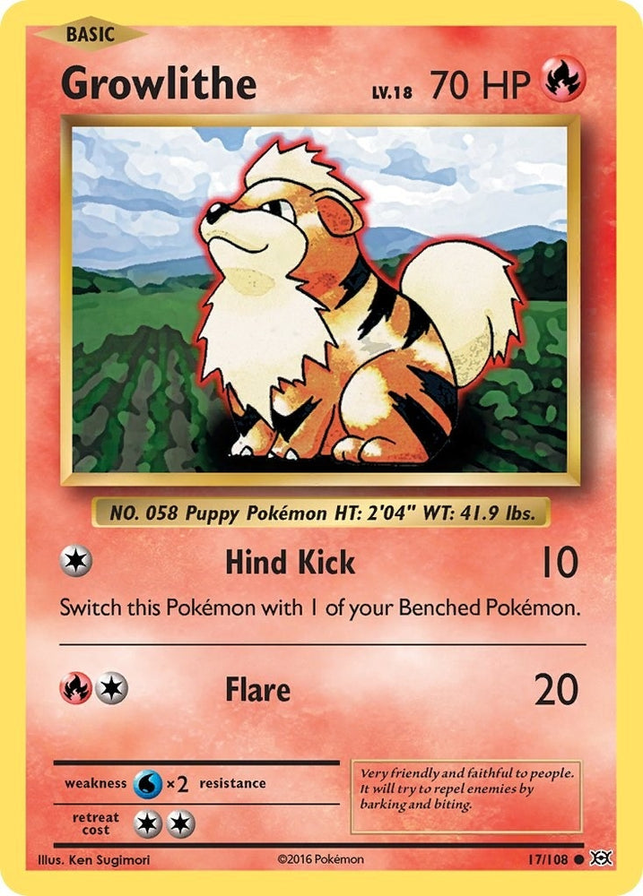 Image for Growlithe (17/108) [XY - Evolutions]