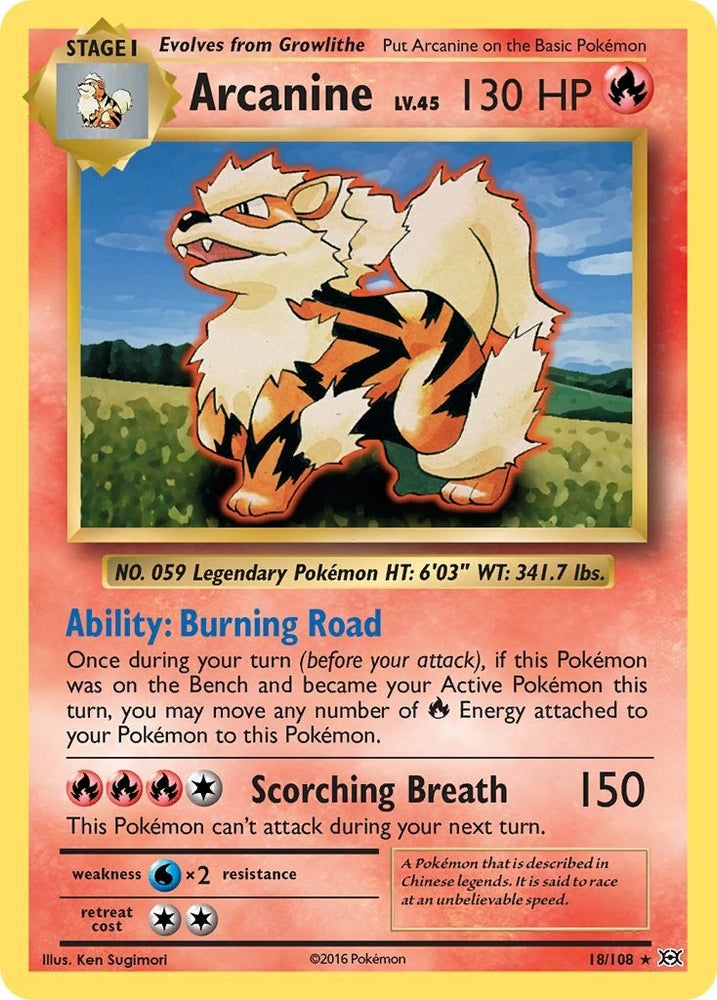 Image for Arcanine (18/108) [XY - Evolutions]