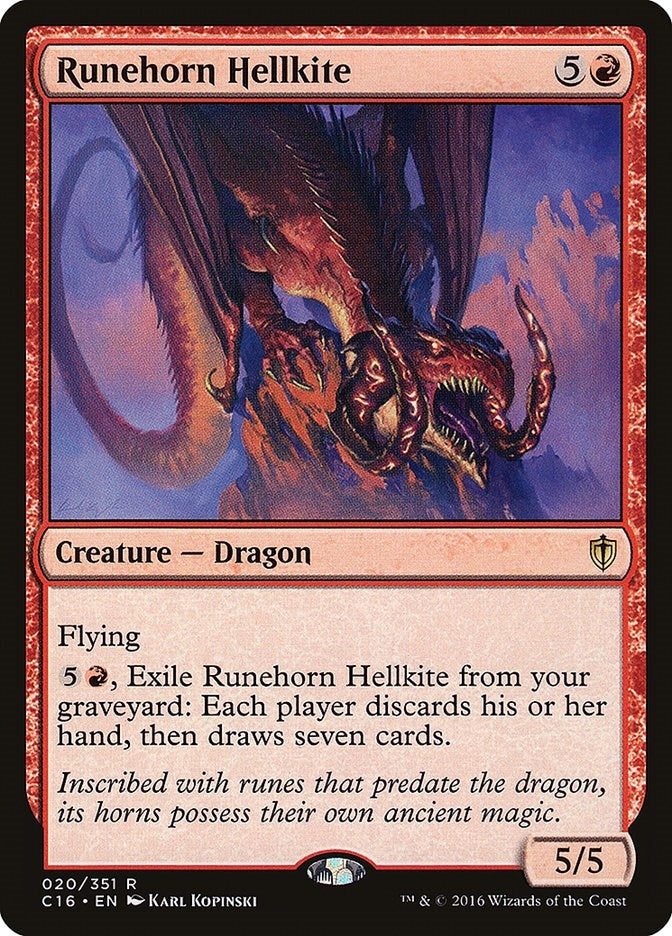 Image for Runehorn Hellkite (20) [Commander 2016]