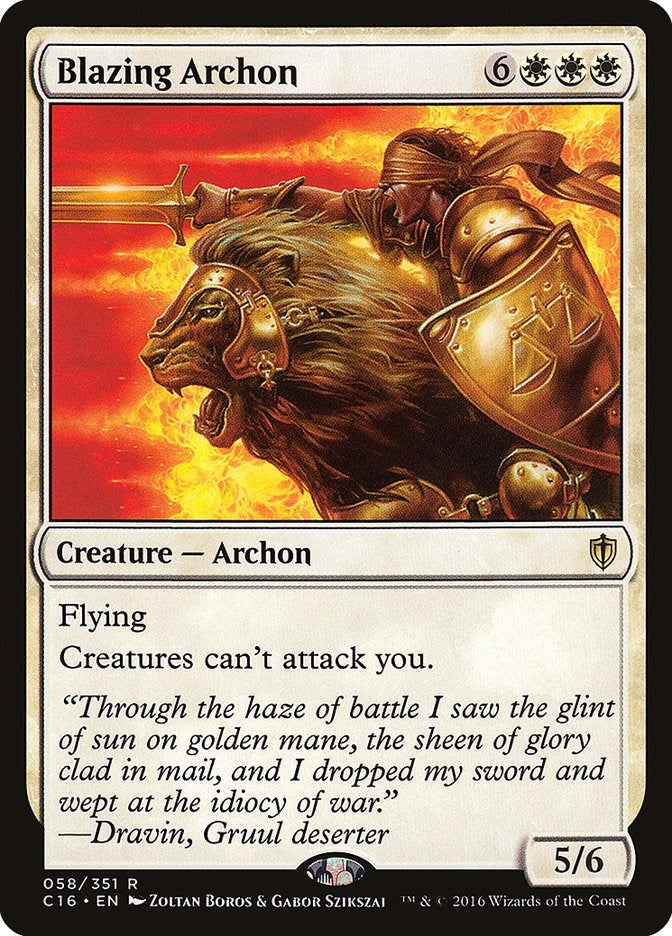 Image for Blazing Archon (58) [Commander 2016]