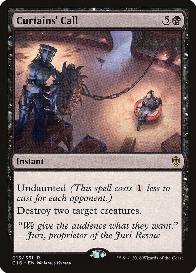 Image for Curtains' Call (13) [Commander 2016]