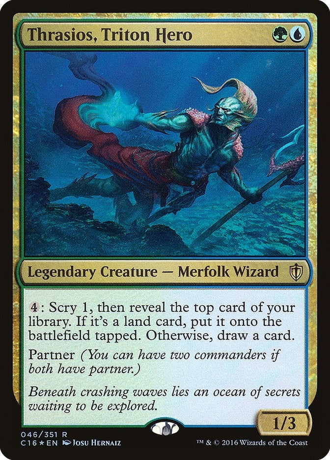 Image for Thrasios, Triton Hero (46) [Commander 2016]