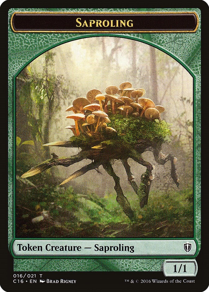 Image for Saproling (016) // Spirit (006) Double-Sided Token (16 // 6) [Commander 2016]