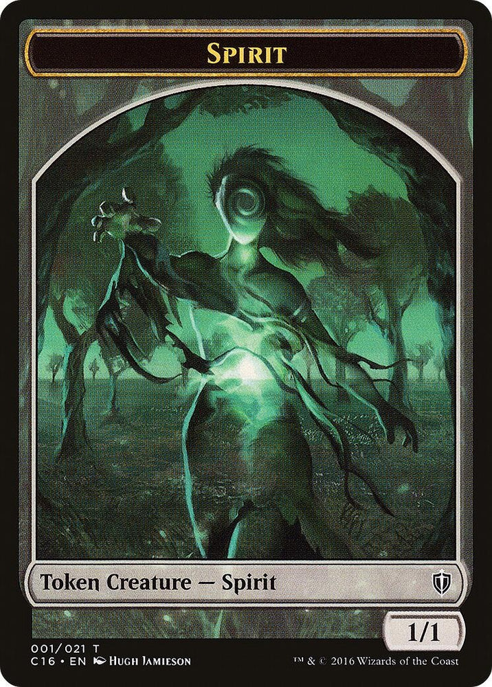Image for Spirit (001) // Spirit (006) Double-Sided Token (1 // 6) [Commander 2016]