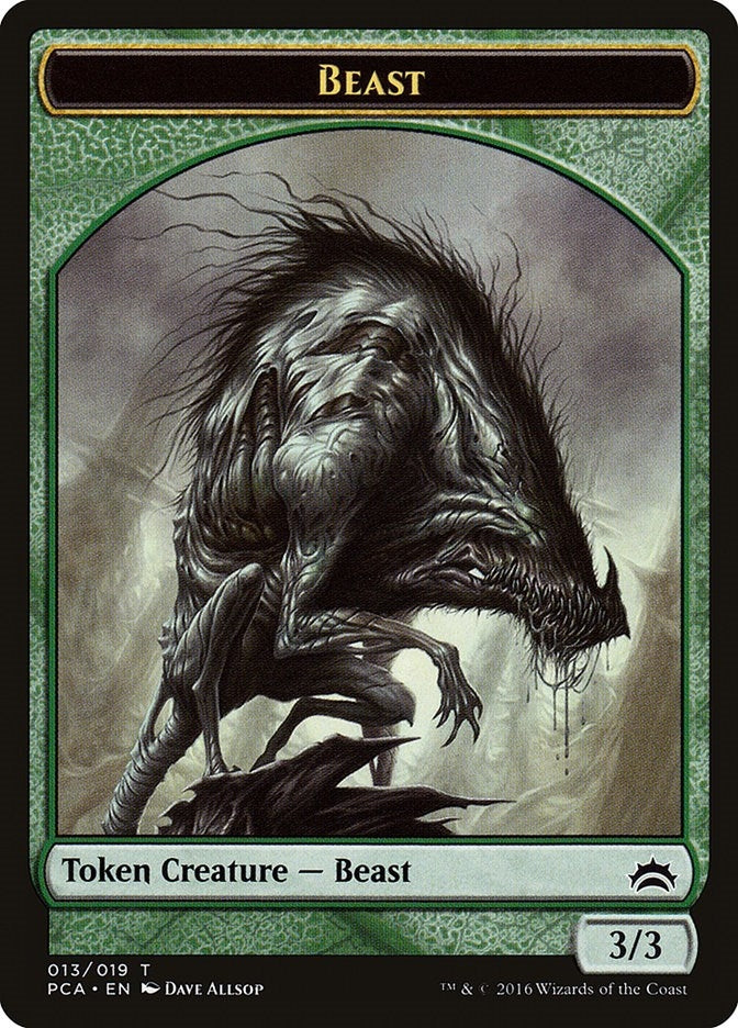 Image for Beast // Saproling Double-Sided Token (13 // 19) [Planechase Anthology]