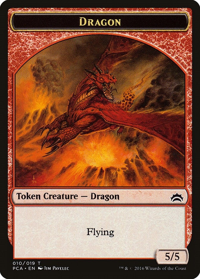 Image for Dragon // Saproling Double-Sided Token (10 // 19) [Planechase Anthology]