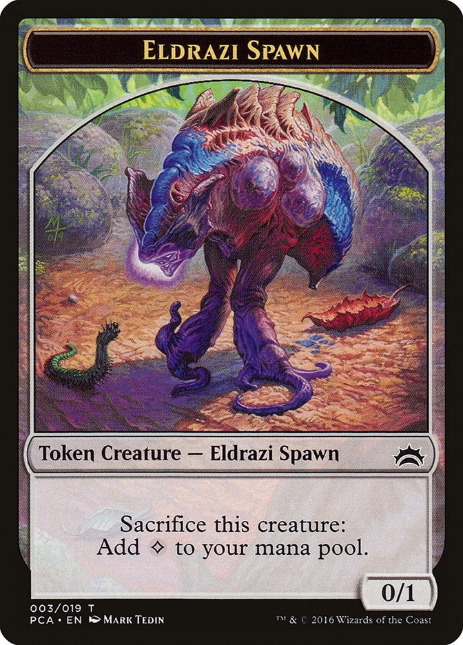 Image for Eldrazi Spawn (003) // Eldrazi Double-Sided Token (3 // 1) [Planechase Anthology]