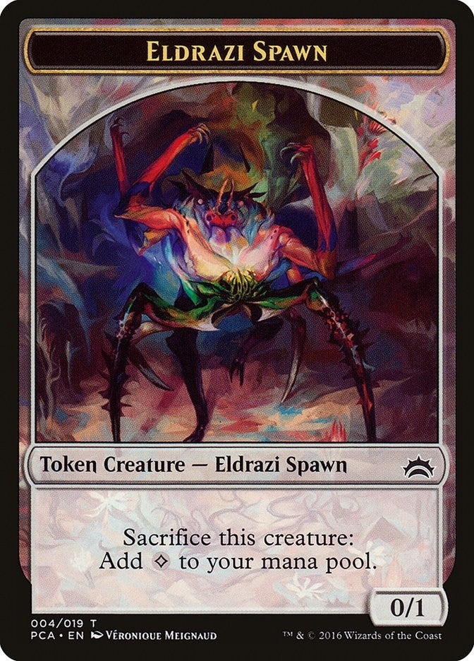 Image for Eldrazi Spawn (004) // Eldrazi Double-Sided Token (4 // 1) [Planechase Anthology]