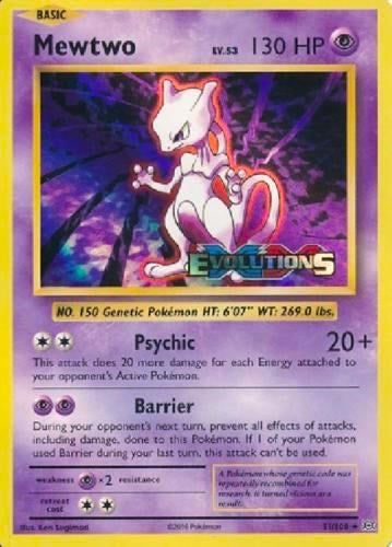 Image for Mewtwo (XY Evolutions Prerelease) (51/108) [XY Promos]