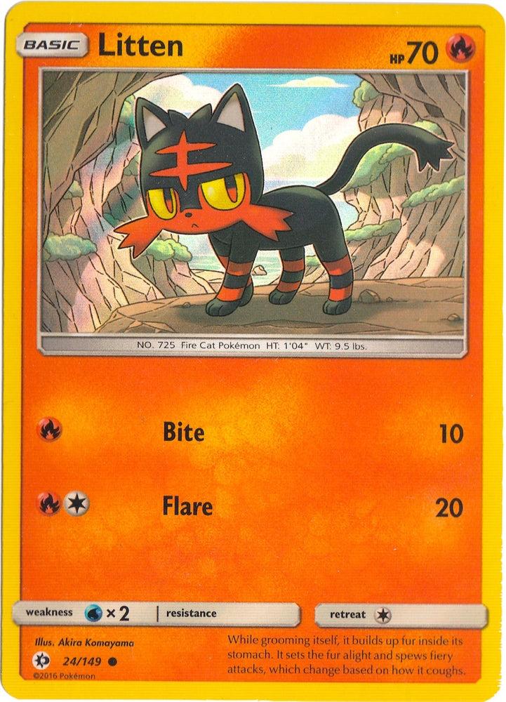 Litten - 24/149 (Water Web Holo) (024/149) (Miscellaneous Cards & Products)