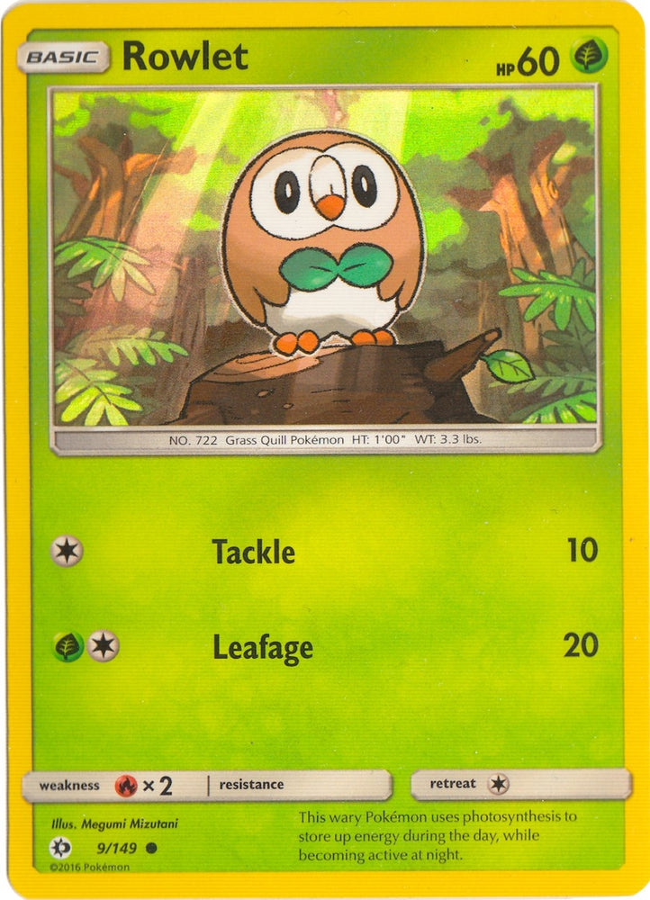Rowlet - 9/149 (Water Web Holo) (009/149) (Miscellaneous Cards & Products)