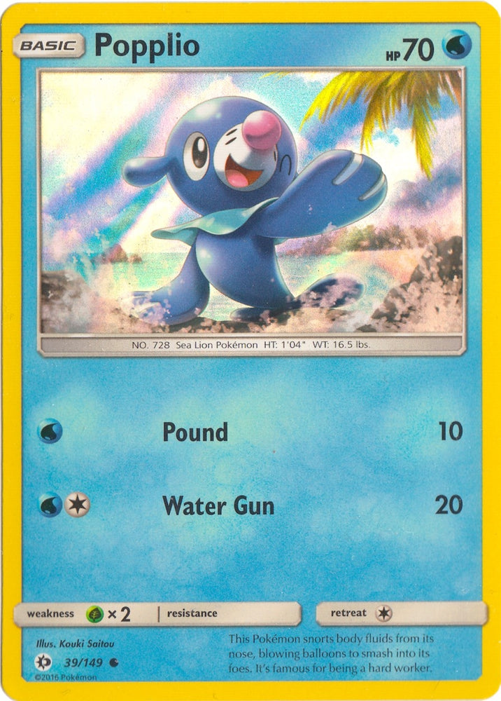 Popplio - 39/149 (Water Web Holo) (039/149) (Miscellaneous Cards & Products)