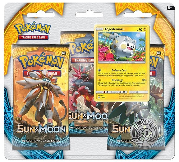 Image for Sun & Moon Base Set 3 Pack Blister [Togedemaru] [SM Base Set]