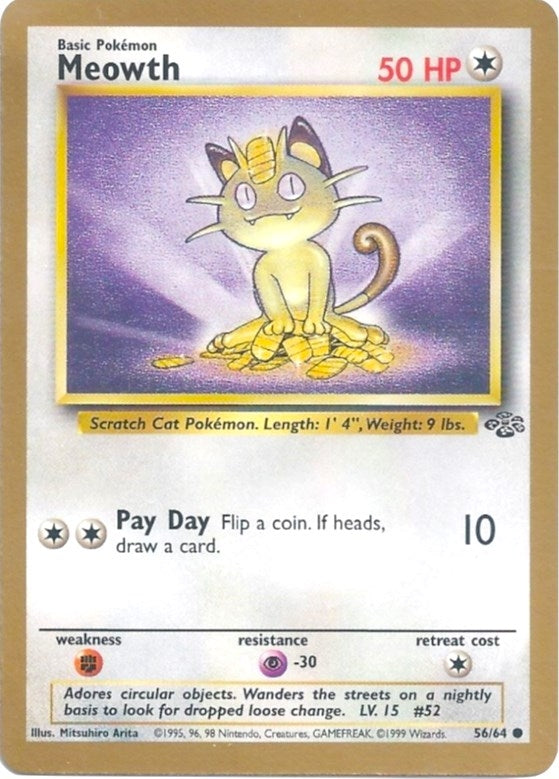 Meowth - 56/64 (Gold Bordered Promo) (56/64) (Miscellaneous Cards & Products)