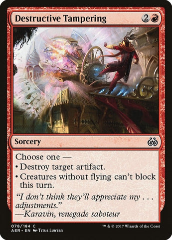 Image for Destructive Tampering (78) (AER)