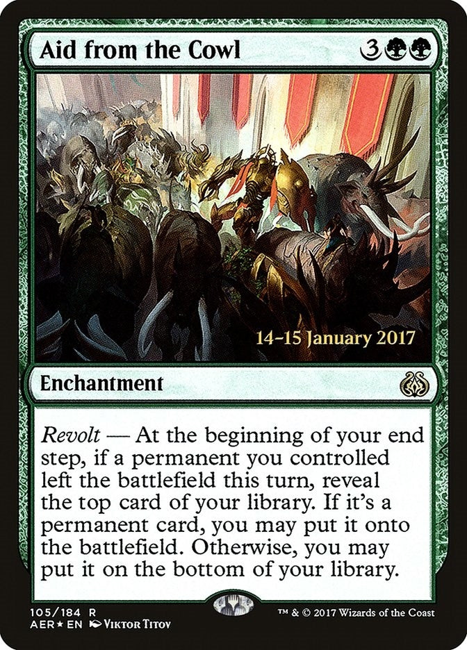 Image for Aid from the Cowl (105) [Prerelease Cards]