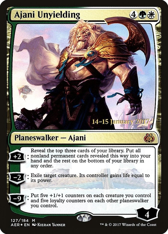 Image for Ajani Unyielding (127) [Prerelease Cards]