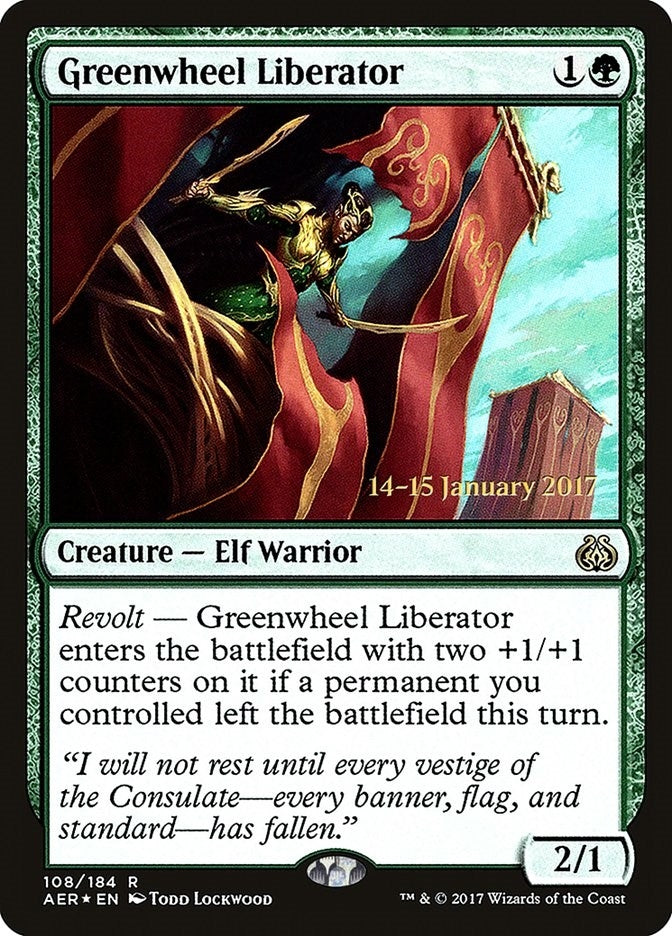 Image for Greenwheel Liberator (108) [Prerelease Cards]
