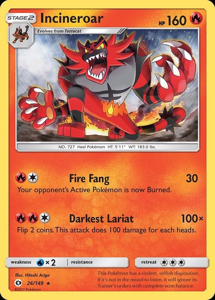 Image for Incineroar (26/149) [SM Base Set]