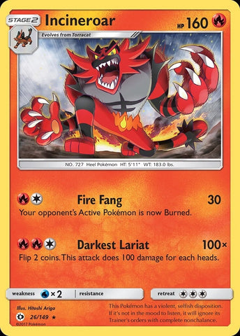 Image for Incineroar (26/149) [SM Base Set]