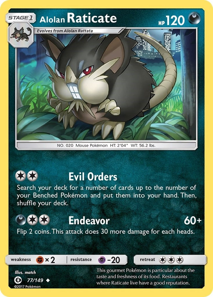 Image for Alolan Raticate (77/149) [SM Base Set]