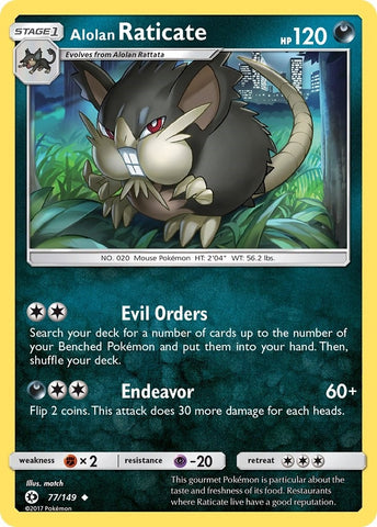 Image for Alolan Raticate (77/149) [SM Base Set]