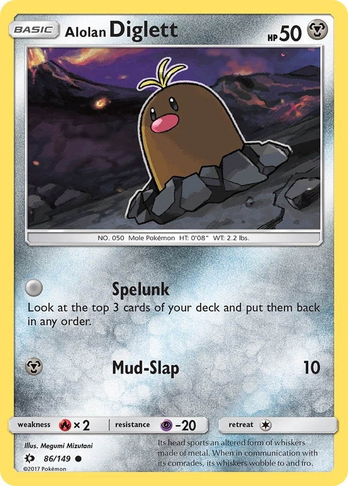 Image for Alolan Diglett (86/149) [SM Base Set]
