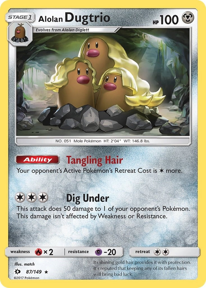 Image for Alolan Dugtrio (87/149) [SM Base Set]