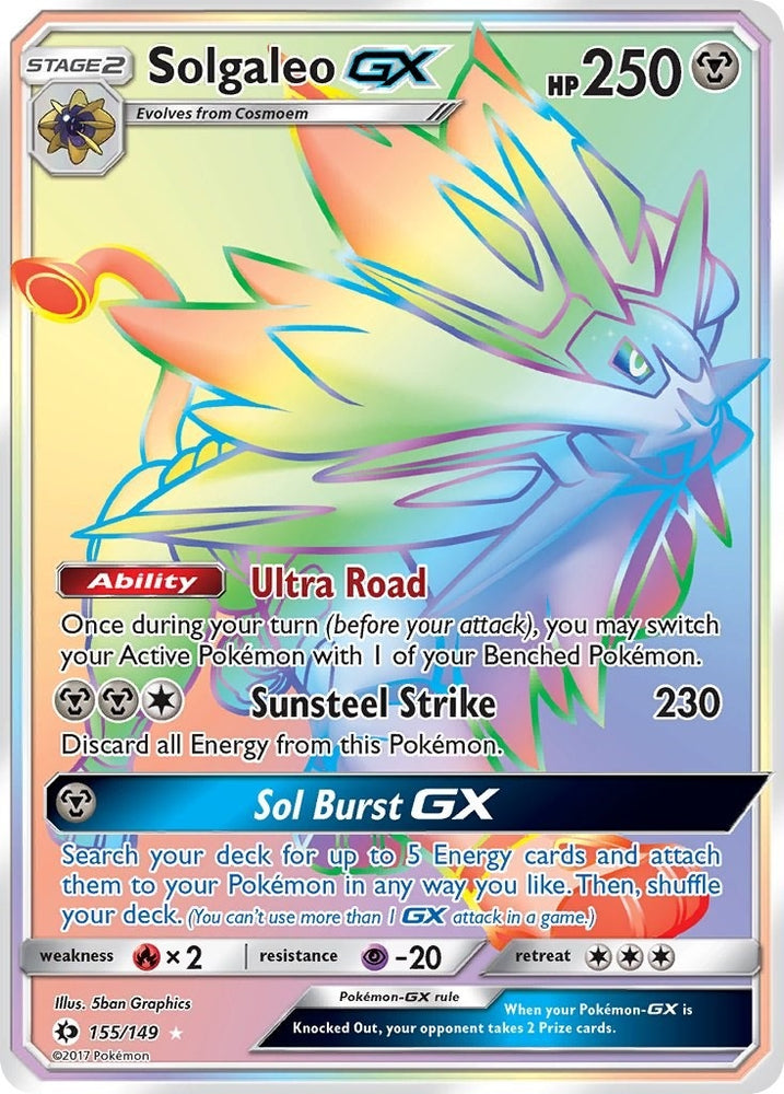 Image for Solgaleo GX (Secret) (155/149) - Pokemon
