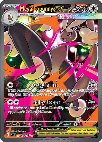 Mega Lopunny ex (128/094) (ME02: Phantasmal Flames)