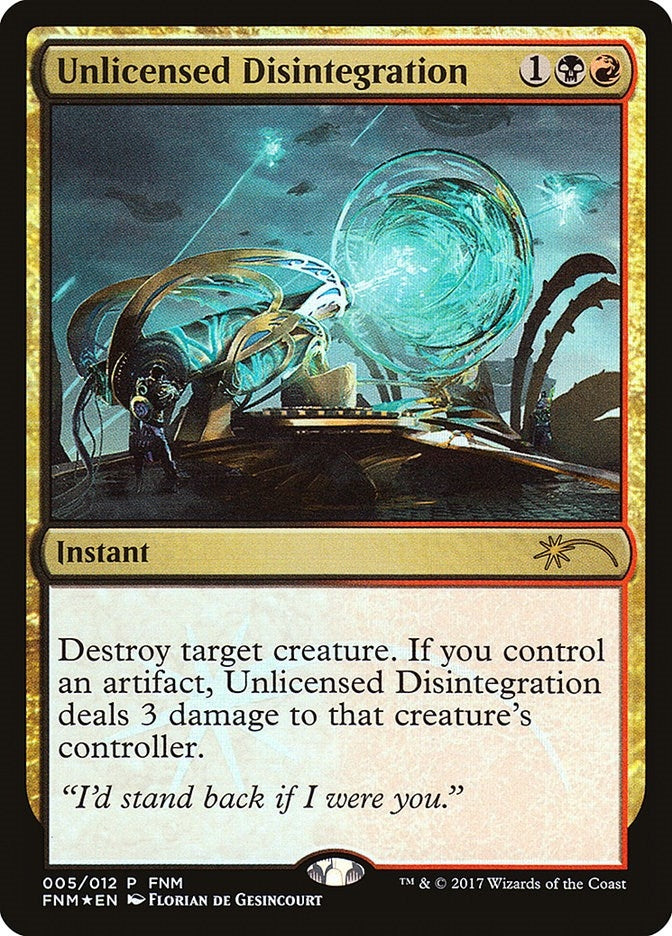 Image for Unlicensed Disintegration (5) - Magic: The Gathering
