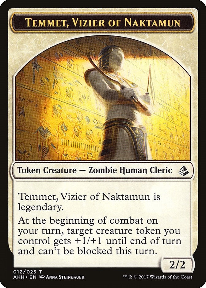 Image for Temmet, Vizier of Naktamun Token (12) [Amonkhet]