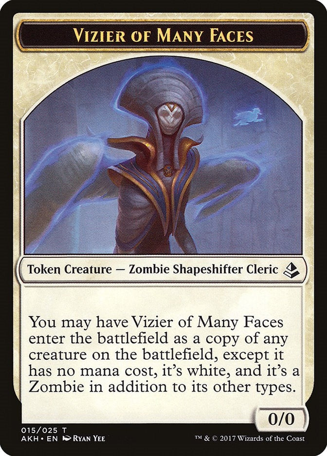 Image for Vizier of Many Faces Token (15) [Amonkhet]