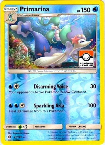 Image for Primarina - 41/149 (Pokemon League) (041/149) - Pokemon