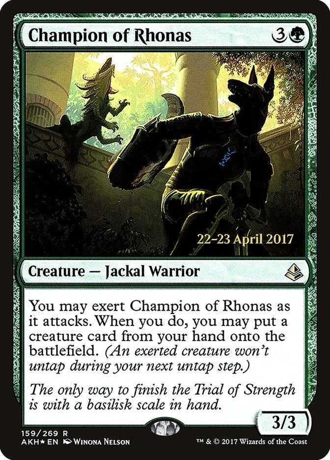 Image for Champion of Rhonas (159) [Prerelease Cards]